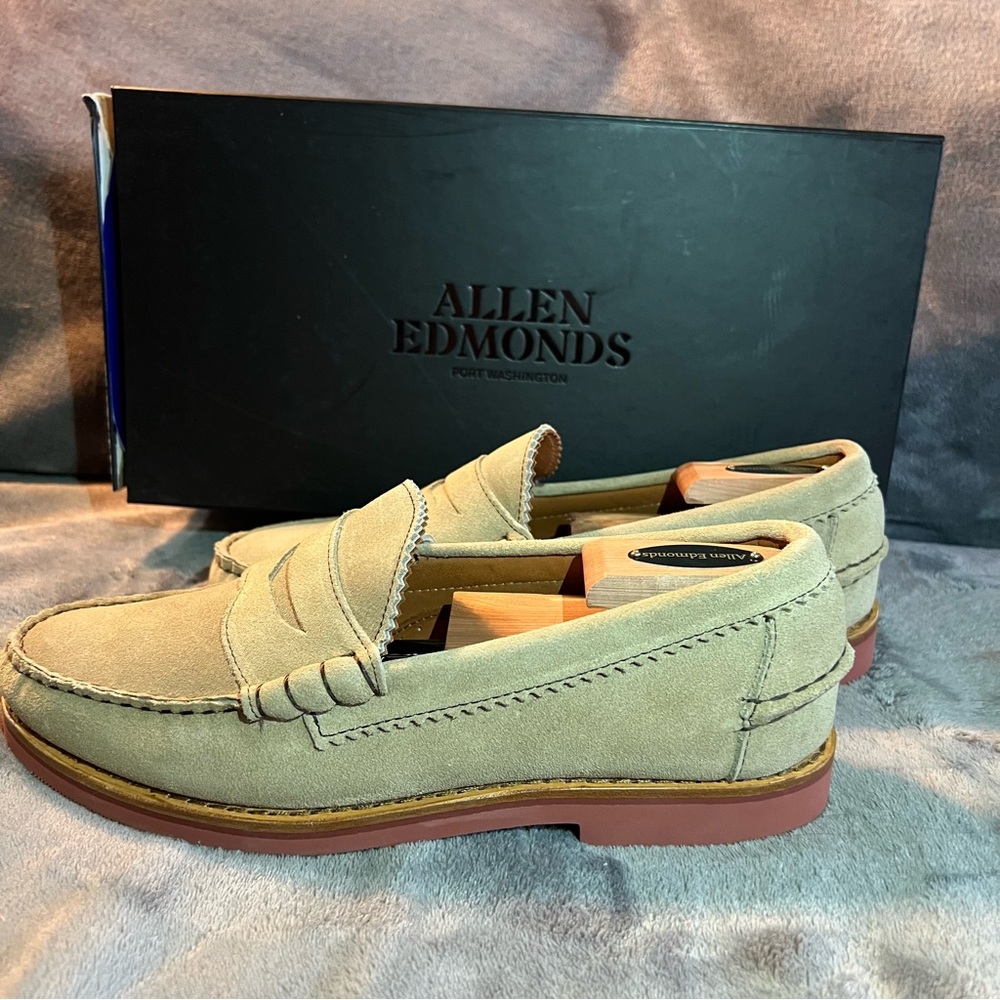 Allen Edmonds Suede Sedona Penny Loafers